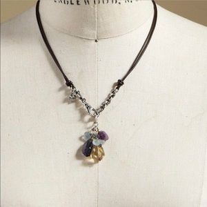 Peyote bird gemstone tassel necklace from Sundance